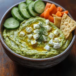 The Creamy Feta Avocado Delight is a mouthwatering dish that perfectly blends the rich, buttery texture of ripe avocados with the tangy, salty flavor of feta cheese. This delightful combination not only pleases the palate but also delivers a nutritious punch, making it an irresistible option for health-conscious food lovers. Whether you're looking for a quick snack to enjoy on a busy afternoon, an appetizer to impress guests at a gathering, or a party dip that pairs beautifully with fresh vegetables and crunchy pita chips, this recipe has you covered.