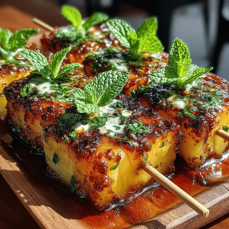 If you're searching for a bright, refreshing treat to elevate your summer gatherings, look no further than Tropical Bliss Chilled Pineapple Skewers. This vibrant recipe is not only visually appealing but also bursting with tropical flavors that transport you straight to a sun-kissed beach. Combining juicy pineapple and creamy coconut, these skewers are the ultimate way to enjoy the fruits of summer while indulging in a health-conscious dessert.