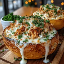 In recent years, there has been a significant shift towards healthier eating habits, with many home cooks seeking out meals that not only nourish the body but also satisfy the palate. This trend has led to the exploration of innovative recipes that substitute traditional ingredients with nutritious alternatives. One such delightful dish that has gained popularity is the Savory Chicken Alfredo Spaghetti Squash Boats. This recipe perfectly marries the comforting flavors of creamy Alfredo sauce and tender shredded chicken with the versatility of spaghetti squash, creating a wholesome meal that is both satisfying and healthy.