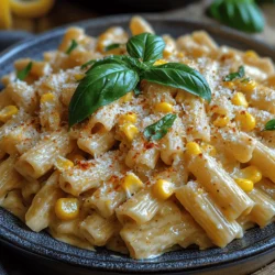 To create this Creamy Sweet Corn Pasta Delight, you’ll want to gather a handful of high-quality ingredients. Each component plays a crucial role in developing the dish’s rich flavors and inviting textures. Here’s what you’ll need: