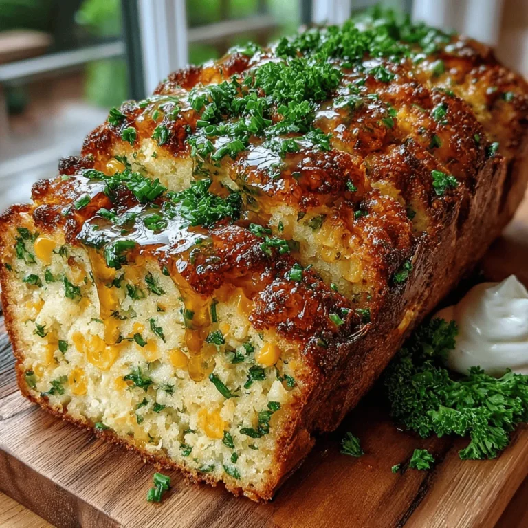 If you're searching for a dish that combines comfort, versatility, and the vibrant flavors of summer, look no further than the Savory Sweet Corn and Chive Fritter Loaf. This unique recipe is an excellent addition to your culinary repertoire, whether you’re looking for a delightful snack, a charming appetizer to impress your guests, or a savory side dish to complement your main course. The loaf is not only easy to prepare but also celebrates the fresh ingredients that elevate its taste, making it a favorite in any household.