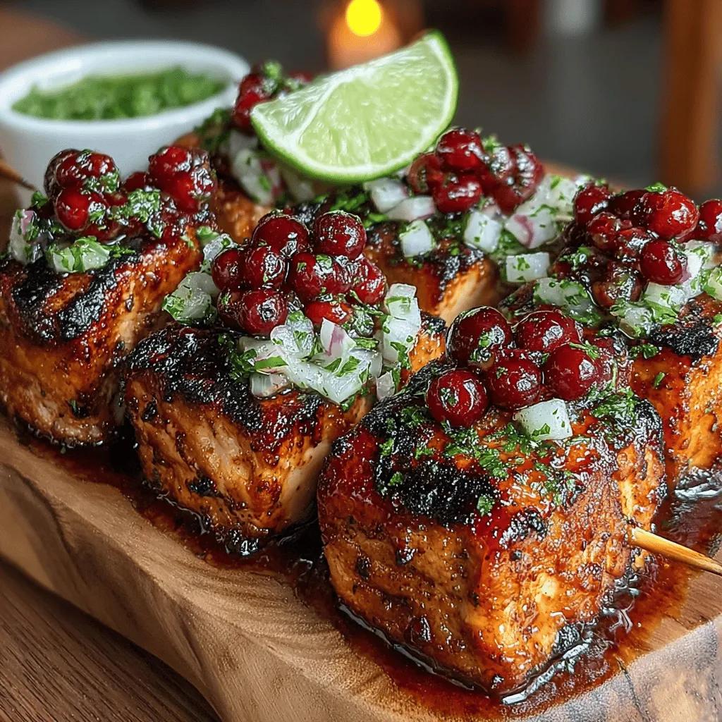 As the warm summer sun beckons, there’s nothing quite like the irresistible aroma of grilled chicken filling the air. One dish that stands out for its vibrant flavors and refreshing combination is Tangy Chicken Skewers with Cherry Salsa. This recipe encapsulates the essence of summer barbecues, bringing together the savory notes of marinated chicken and the sweet, tart burst of fresh cherry salsa. Perfect for gatherings, these skewers not only tantalize the taste buds but also impress guests with their colorful presentation and unique flavor profile.