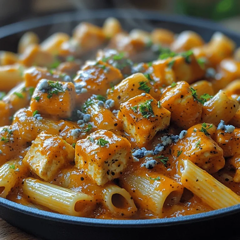 When it comes to comfort food, few dishes can rival the combination of pasta and a rich, flavorful sauce. Enter Buffalo Bliss Tofu Pasta, a delightful and spicy dish that caters to both vegetarians and those who crave a little heat in their meals. With its creamy sauce, crispy tofu, and hearty pasta, this recipe is not only perfect for weeknight dinners but also stands out for special occasions. The best part? It can be prepared in a flash, making it a fantastic choice for those busy evenings when you want something satisfying without the fuss. Additionally, this dish is highly adaptable, allowing you to tweak ingredients to fit various dietary preferences, whether you're gluten-free, vegan, or just looking for a new twist on a classic.
