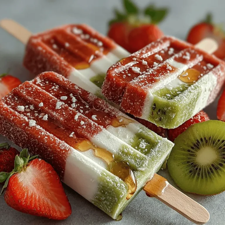 As the summer sun shines brightly, there's nothing quite like a cold, refreshing treat to help beat the heat. Homemade popsicles have surged in popularity over the past few years, thanks to their versatility and the ability to customize flavors according to personal preferences and dietary needs. Among the myriad of flavors available, Strawberry Kiwi Smoothie Popsicles stand out as a delightful option that is not only delicious but also packed with nutritional benefits. This recipe combines the natural sweetness of strawberries and kiwis with the creaminess of Greek yogurt, resulting in a delightful frozen treat that's perfect for warm afternoons.