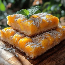 When it comes to desserts that transport you to sun-soaked beaches and vibrant tropical landscapes, Zesty Tropical Mango Spice Bars stand out as a unique and enticing option. This delightful recipe marries the luscious sweetness of ripe mangoes with the unexpected kick of cayenne pepper, creating a flavor profile that is both refreshing and intriguing. Ideal for a range of occasions—from casual brunches to festive gatherings—these bars not only satisfy your sweet tooth but also introduce a spicy twist that keeps everyone coming back for more.