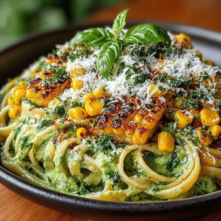 In the realm of culinary delights, few dishes capture the essence of freshness and flavor quite like our Avocado Dreams: Creamy Pasta with Roasted Corn. This vibrant and visually stunning recipe combines the rich creaminess of avocados with the natural sweetness of roasted corn, all enhanced by aromatic basil and a hint of garlic. It’s more than just a meal; it's an experience that brings together a perfect harmony of textures and tastes, making it an excellent choice for both a quick weeknight dinner and a special occasion.