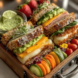 Bento boxes have gained immense popularity as a healthy meal choice, particularly in the hustle and bustle of modern life. They offer a convenient way to enjoy a balanced meal packed with nutrients while also being visually appealing. Among the myriad of bento-inspired recipes, “Bento Bliss: Mini Sandwich Spectacle” stands out as a delightful and nutritious option for lunch. This recipe not only caters to various dietary preferences, making it suitable for everyone from meat lovers to vegetarians, but it also adapts seamlessly to different occasions, whether you’re preparing a school lunch, a picnic, or a fancy brunch.