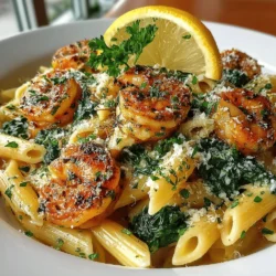 When it comes to quick yet delicious weeknight meals, few dishes can compete with Zesty Lemon Butter Shrimp & Spinach Penne. This delightful recipe brings together the succulent flavors of shrimp, the freshness of spinach, and the bright zing of lemon, all enveloped in a rich, buttery sauce. Perfect for a family dinner or an elegant gathering, this dish is a wonderful way to showcase the beauty of fresh ingredients while creating a meal that is both satisfying and easy to prepare.