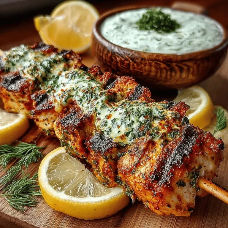 Chicken skewers have a rich history that spans multiple cultures. From the Middle Eastern shish kebab to the Mediterranean souvlaki, skewered meats have been a staple in various cuisines around the world. The versatility of chicken makes it an ideal candidate for skewering, as it easily absorbs marinades and pairs well with a multitude of flavors. In this recipe, the zesty combination of lemon and dill not only enhances the chicken’s natural taste but also pays homage to Mediterranean culinary traditions.