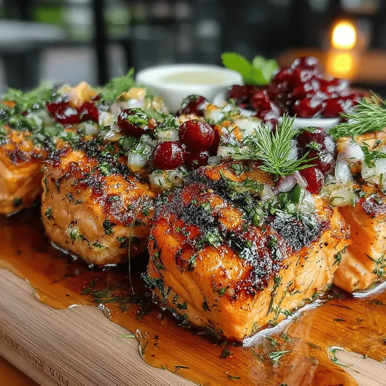 As the sun shines brighter and the days grow longer, there’s no better way to celebrate the joys of summer than with a delicious, fresh dish that embodies the essence of the season. Enter Savory Salmon Skewers with Sweet Cherry Salsa—an exquisite fusion of flavors that brings together the rich, buttery taste of grilled salmon and the vibrant sweetness of ripe cherries. This recipe is not only easy to prepare but also boasts a delightful balance of textures and tastes, making it a perfect option for outdoor gatherings, barbecues, or a light weeknight dinner.
