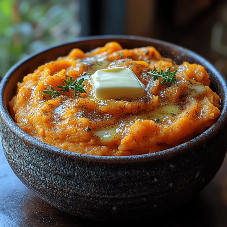 Start by placing the cubed sweet potatoes into a large pot. Ensure the cubes are evenly sized to promote consistent cooking. Cover them with cold water, adding a pinch of salt to enhance their natural flavor during the cooking process. Heat the pot over medium-high heat until it reaches a rolling boil. Once boiling, reduce the heat to medium and allow the sweet potatoes to simmer for about 15-20 minutes. You’ll know they are ready when they can be easily pierced with a fork.