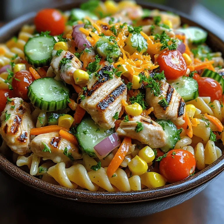 To create a delicious Grilled Chicken Ranch Pasta Salad, it’s essential to understand the role of each ingredient. Here’s a closer look at the staples that make this dish stand out: