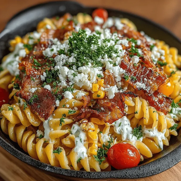 If you're searching for a vibrant and satisfying dish that can elevate any gathering, look no further than the Sweet Corn & Bacon Pasta Salad. This delightful pasta salad is a celebration of flavors and textures, combining the sweetness of fresh corn with the savory crunch of crispy bacon. Perfect for picnics, potlucks, or as a side dish at barbecues, this recipe is not only easy to prepare but also incredibly versatile, making it a favorite for both casual meals and festive occasions.
