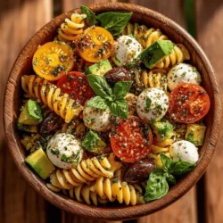 As the temperatures rise and summer approaches, the desire for light, refreshing meals becomes paramount. One of the most delightful options for warm-weather dining is a chilled pasta salad, which not only offers a burst of flavor but also incorporates a variety of fresh vegetables. Among the many options available, the Chilled Caprese Veggie Pasta Delight stands out as a particularly vibrant and satisfying dish. This recipe is not only easy to prepare but also versatile enough to suit a range of occasions, from casual family dinners to elegant summer gatherings.