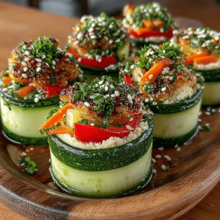 If you're seeking a healthy, vibrant appetizer or snack that delights the palate while nourishing the body, look no further than Hummus Cucumber Roll-Ups. This enticing dish marries the creamy texture of hummus with the crisp freshness of cucumbers, creating a light yet satisfying bite that is perfect for any gathering or casual snacking at home. The roll-ups are not only visually appealing but also incredibly versatile, making them suitable for a variety of dietary preferences, including vegan and gluten-free eaters.