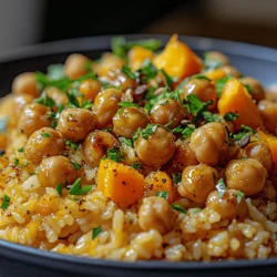 In a culinary landscape where flavor meets nutrition, the recipe for Sweet & Savory Honey Roasted Chickpeas & Butternut Rice stands out as a delightful and wholesome option. This dish harmoniously blends the earthy richness of roasted chickpeas with the natural sweetness of butternut squash, creating a meal that is not only delicious but also visually appealing. Ideal for a cozy dinner or a vibrant lunch, this recipe captures the essence of comfort food while adhering to a health-conscious ethos.