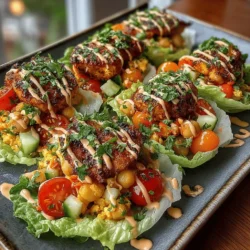 In recent years, the demand for healthy and flavorful dishes has surged, driven by a growing awareness of nutrition and dietary preferences. As people seek meals that are both satisfying and nourishing, recipes that combine vibrant flavors with wholesome ingredients have taken center stage. One such delightful recipe is Mini Spicy Chickpea Lettuce Boats. These bite-sized delights not only offer a pleasing crunch but are also packed with protein, making them an excellent choice for anyone looking to maintain a balanced diet without sacrificing taste. Whether served as an appetizer, a snack, or a light meal, Mini Spicy Chickpea Lettuce Boats are incredibly versatile and easy to prepare, catering to various dietary needs and preferences.