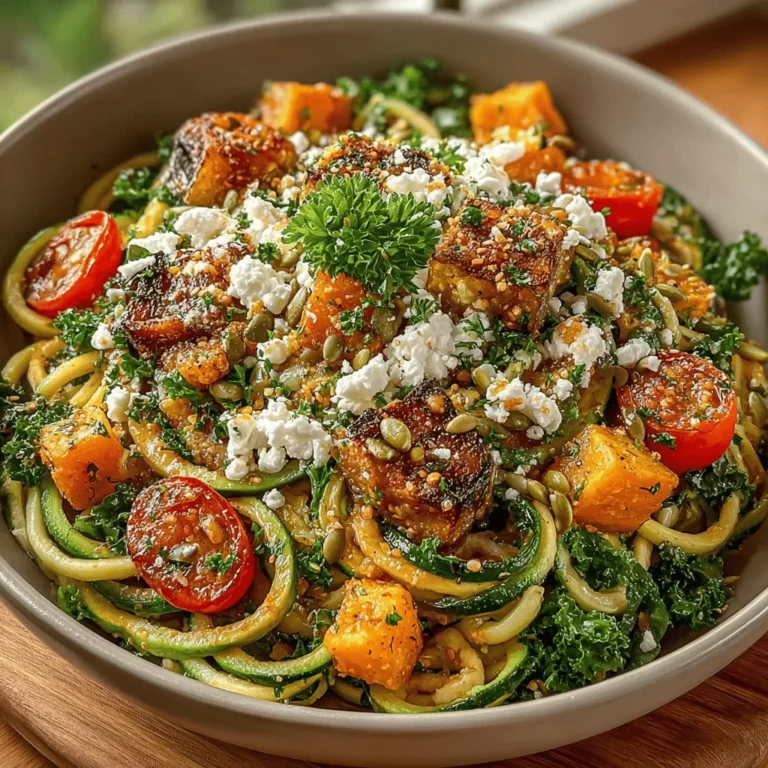 Roasting butternut squash is a cornerstone of the Eggplant Zoodle Fall Bowl, providing a sweet and nutty flavor that perfectly complements the other ingredients. To achieve that delightful caramelization, start by preheating your oven to 425°F (220°C). This high temperature will help the squash develop a beautiful golden-brown exterior while keeping the inside tender.