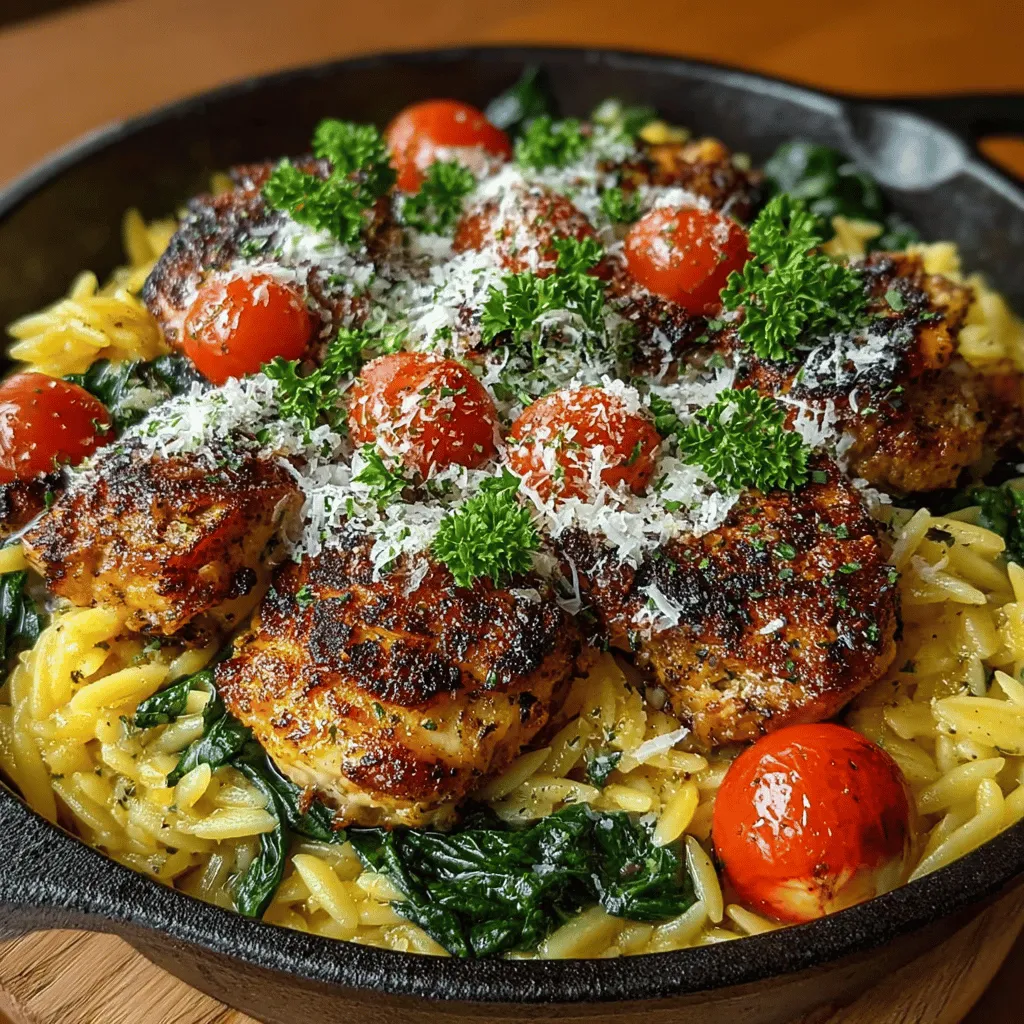 In the hustle and bustle of modern life, one-pan meals have emerged as a culinary savior, offering the perfect blend of convenience and flavor. These dishes are designed to minimize cleanup while maximizing taste, making them ideal for busy weeknights when time is of the essence. Among the myriad of one-pan recipes, the One-Pan Garlic Herb Chicken Orzo Skillet stands out as a nourishing and flavorful option that effortlessly combines tender chicken, hearty orzo, and vibrant vegetables.