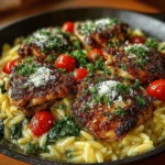 In the hustle and bustle of modern life, one-pan meals have emerged as a culinary savior, offering the perfect blend of convenience and flavor. These dishes are designed to minimize cleanup while maximizing taste, making them ideal for busy weeknights when time is of the essence. Among the myriad of one-pan recipes, the One-Pan Garlic Herb Chicken Orzo Skillet stands out as a nourishing and flavorful option that effortlessly combines tender chicken, hearty orzo, and vibrant vegetables.