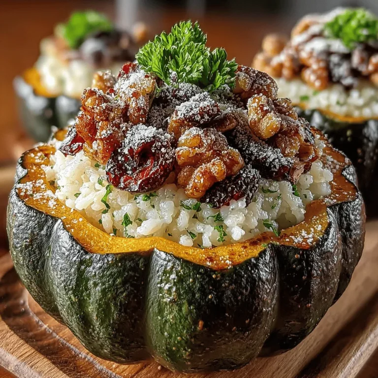 As the leaves begin to change and the air turns crisp, there's no better way to celebrate the season than with a warm, hearty dish. The Autumn Harvest Stuffed Acorn Squash recipe encapsulates the essence of fall, combining the natural sweetness of acorn squash with a savory filling made from wholesome ingredients such as brown rice, nuts, and dried fruits. This dish is not only visually stunning, with its vibrant colors and unique presentation, but it also serves as a nourishing meal that brings comfort and joy, making it perfect for family dinners or festive gatherings.