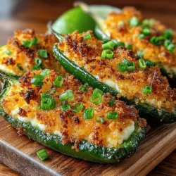 If you’re looking for a snack that packs a punch, look no further than Spicy Crunchy Jalapeño Cheddar Bites. This delightful recipe combines the heat of fresh jalapeños with the rich, creamy goodness of cheeses, all enveloped in a perfectly crispy panko coating. These bites are not only bursting with flavor but also offer a satisfying crunch that makes them irresistible.