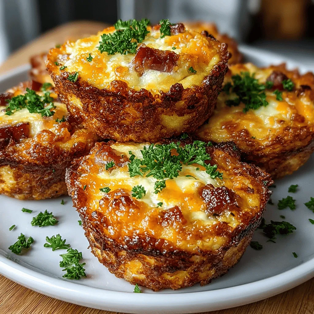 When it comes to breakfast, few dishes can rival the comforting appeal of Cheesy Ham Egg Hashbrown Cups. This delightful recipe combines the crispy goodness of hashbrowns with the savory flavors of ham and cheese, all enveloped in a fluffy egg filling. Perfectly portioned and easy to serve, these hashbrown cups make for an impressive brunch item or a quick weekday breakfast that can be prepared in advance. Their versatility is unmatched; whether you’re hosting a weekend gathering or simply looking for a satisfying meal to kickstart your day, Cheesy Ham Egg Hashbrown Cups deliver both flavor and convenience.