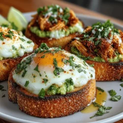 Avocado toast has taken the culinary world by storm, becoming a staple in cafes and kitchens alike. Its versatility allows for endless variations, making it an ideal choice for breakfast, lunch, or even a light dinner. The creamy richness of avocado pairs beautifully with a myriad of toppings, from poached eggs to smoked salmon. However, if you're looking for a new and exciting take on this beloved dish, the Mini Chicken Avocado Toast Melts are the perfect solution. This delightful recipe not only embraces the classic flavors of avocado toast but elevates it with the addition of tender chicken and melted cheese, making it a delicious and nutritious option for quick snacks, party appetizers, or light meals.