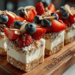 Frozen yogurt bars have become increasingly popular as a healthy dessert option. They provide a guilt-free way to indulge in a sweet treat while also offering nutritional benefits that conventional desserts often lack. The Coconut Bliss Frozen Yogurt Chia Bars take this concept to another level, combining the creamy goodness of yogurt with the unique texture of chia seeds and the tropical flavor of coconut. This delightful dessert is not only refreshing but also packed with nutrients, making it an ideal choice for anyone looking to satisfy their sweet tooth without compromising their health.