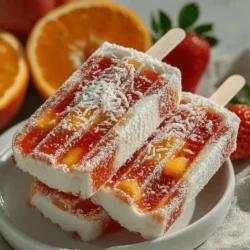 As the temperature rises and the sun shines brighter, there’s nothing quite as satisfying as a cool, refreshing treat to beat the heat. Enter the Tropical Bliss Frozen Peach Coconut Yogurt Pops—a delightful and nutritious indulgence that combines the sweet, juicy flavor of ripe peaches with the creamy richness of coconut yogurt. This recipe not only tantalizes your taste buds but also offers a healthy alternative to store-bought frozen desserts, making it a perfect choice for families seeking wholesome options during the warmer months.
