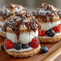 When it comes to desserts, many of us find ourselves torn between satisfying our sweet tooth and maintaining a healthy diet. Enter the Frosty Yogurt Delight Cookie Sandwich Clusters—an innovative dessert that merges the indulgence of cookies with the creamy goodness of yogurt. This delightful treat not only satisfies cravings but also offers a healthier alternative to traditional cookies, making it a perfect choice for those looking to indulge without guilt.