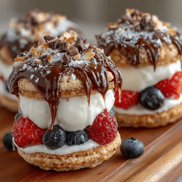 When it comes to desserts, many of us find ourselves torn between satisfying our sweet tooth and maintaining a healthy diet. Enter the Frosty Yogurt Delight Cookie Sandwich Clusters—an innovative dessert that merges the indulgence of cookies with the creamy goodness of yogurt. This delightful treat not only satisfies cravings but also offers a healthier alternative to traditional cookies, making it a perfect choice for those looking to indulge without guilt.